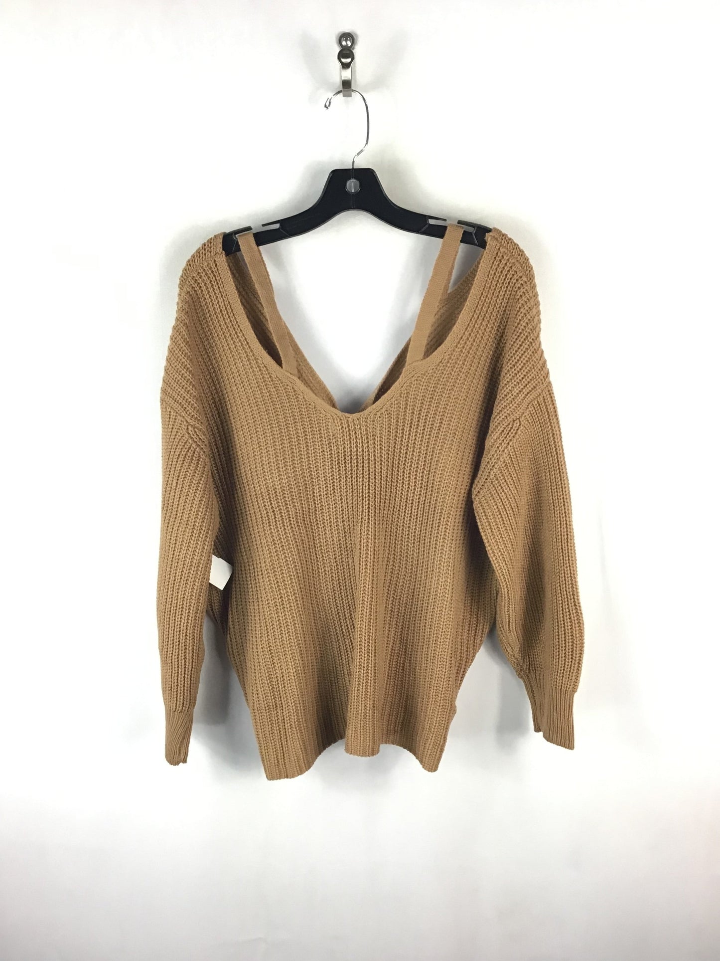 Sweater By Almost Famous In Tan, Size: 1x