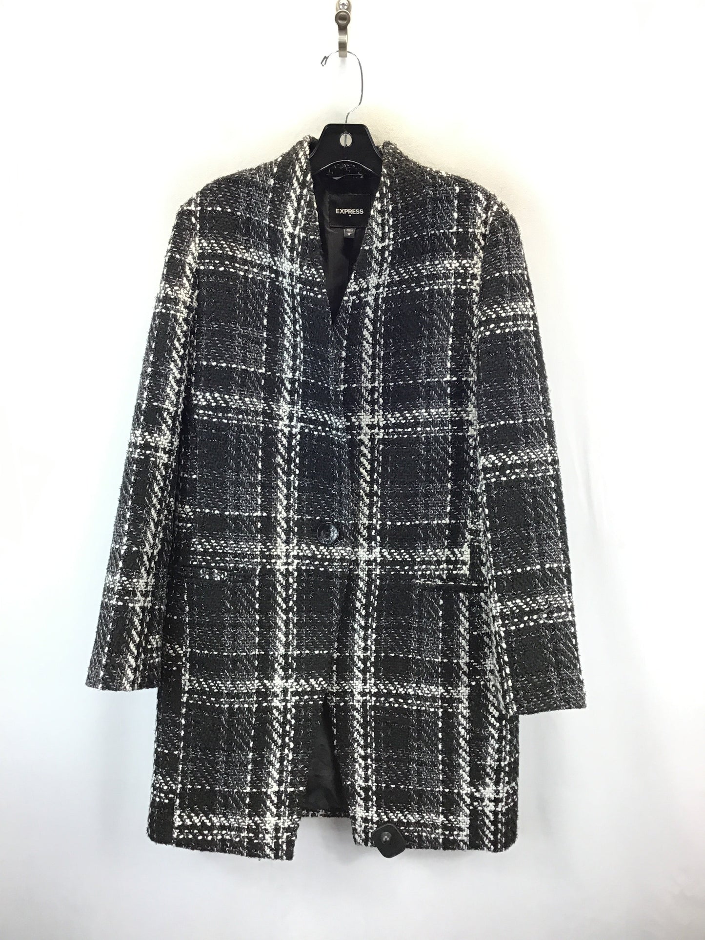 Coat Peacoat By Express In Black & White, Size: M