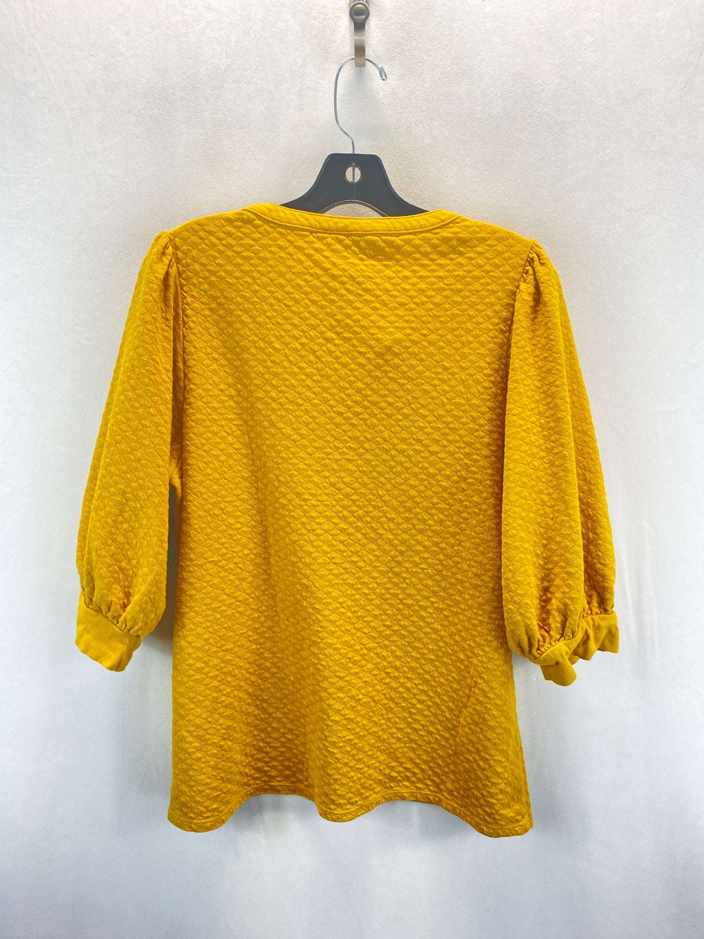 Yellow Top 3/4 Sleeve Time And Tru, Size L