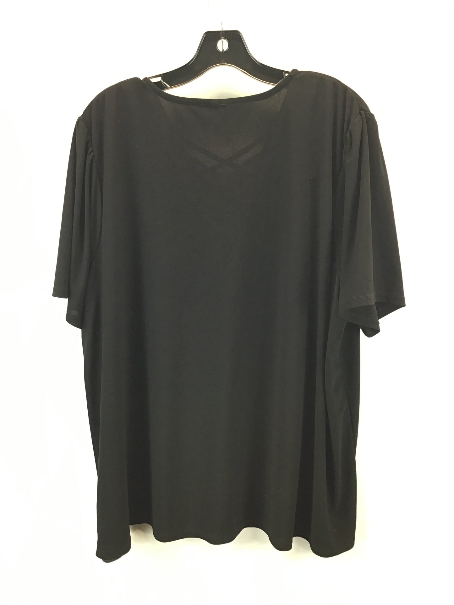 Top Short Sleeve Basic By Clothes Mentor In Black, Size: 3x