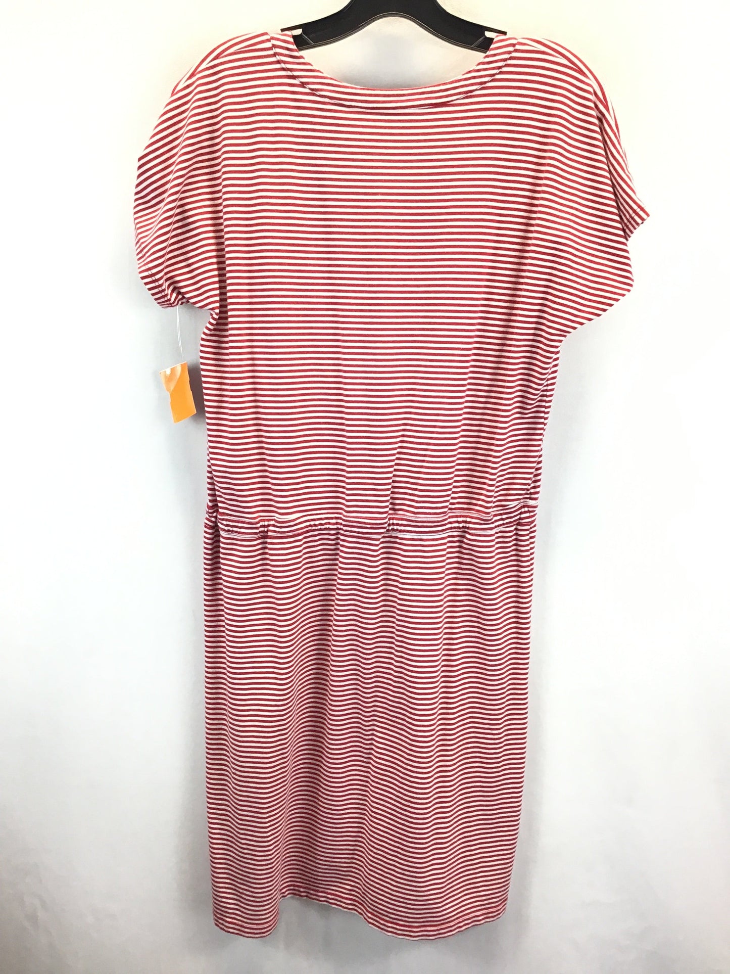 Striped Pattern Dress Casual Midi Lands End, Size M