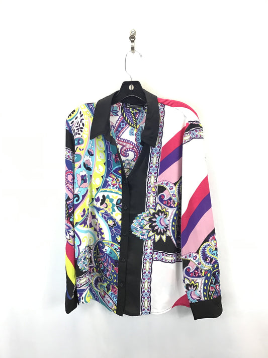 Top Long Sleeve By New York And Co In Multi-colored, Size: L