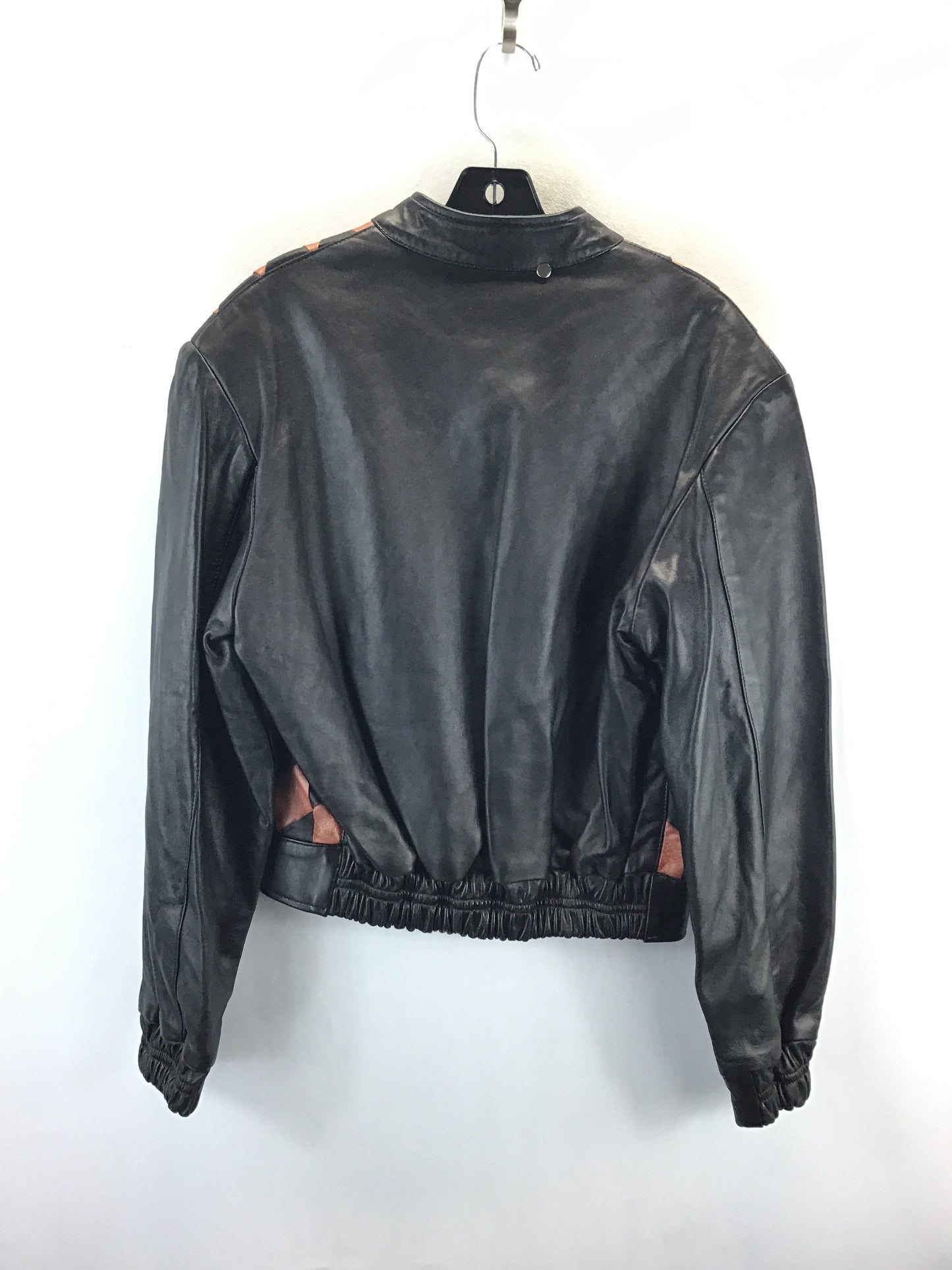 Jacket Leather By Clothes Mentor In Black & Brown, Size: L