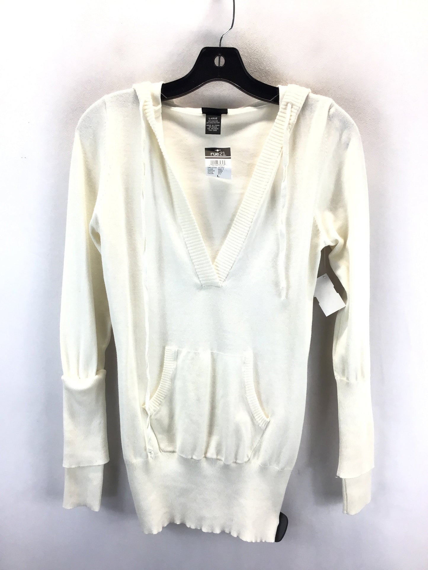 Sweater By Rue 21 In Cream, Size: L