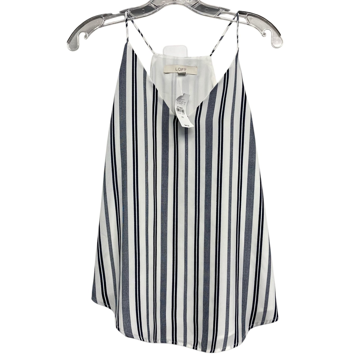 Top Sleeveless By Loft In Striped Pattern, Size:Xs