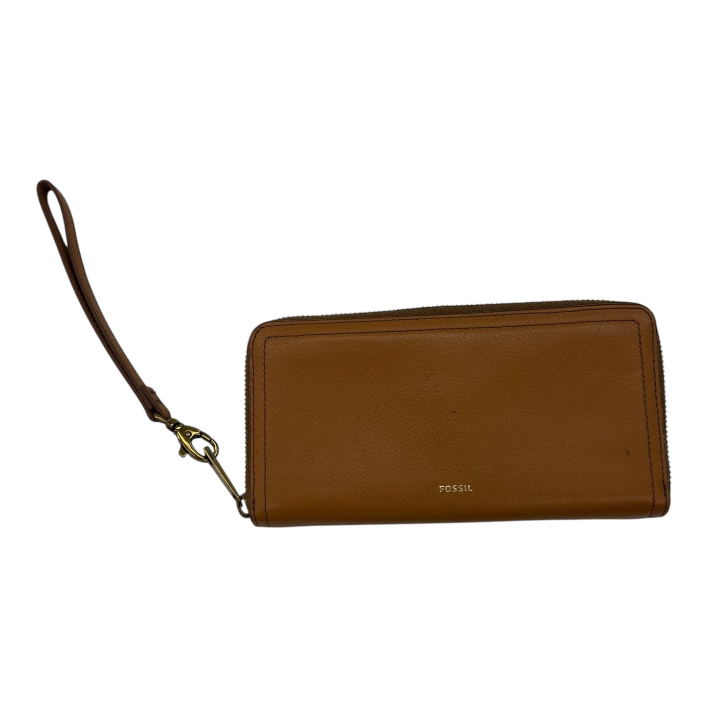 Wallet Leather By Fossil In Brown, Size:Large