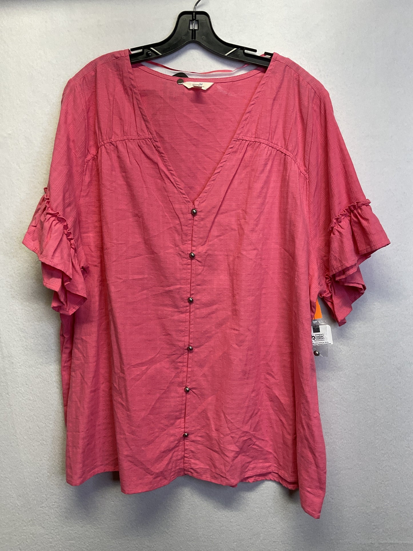 Top Ss By Terra & Sky In Pink, Size:2X