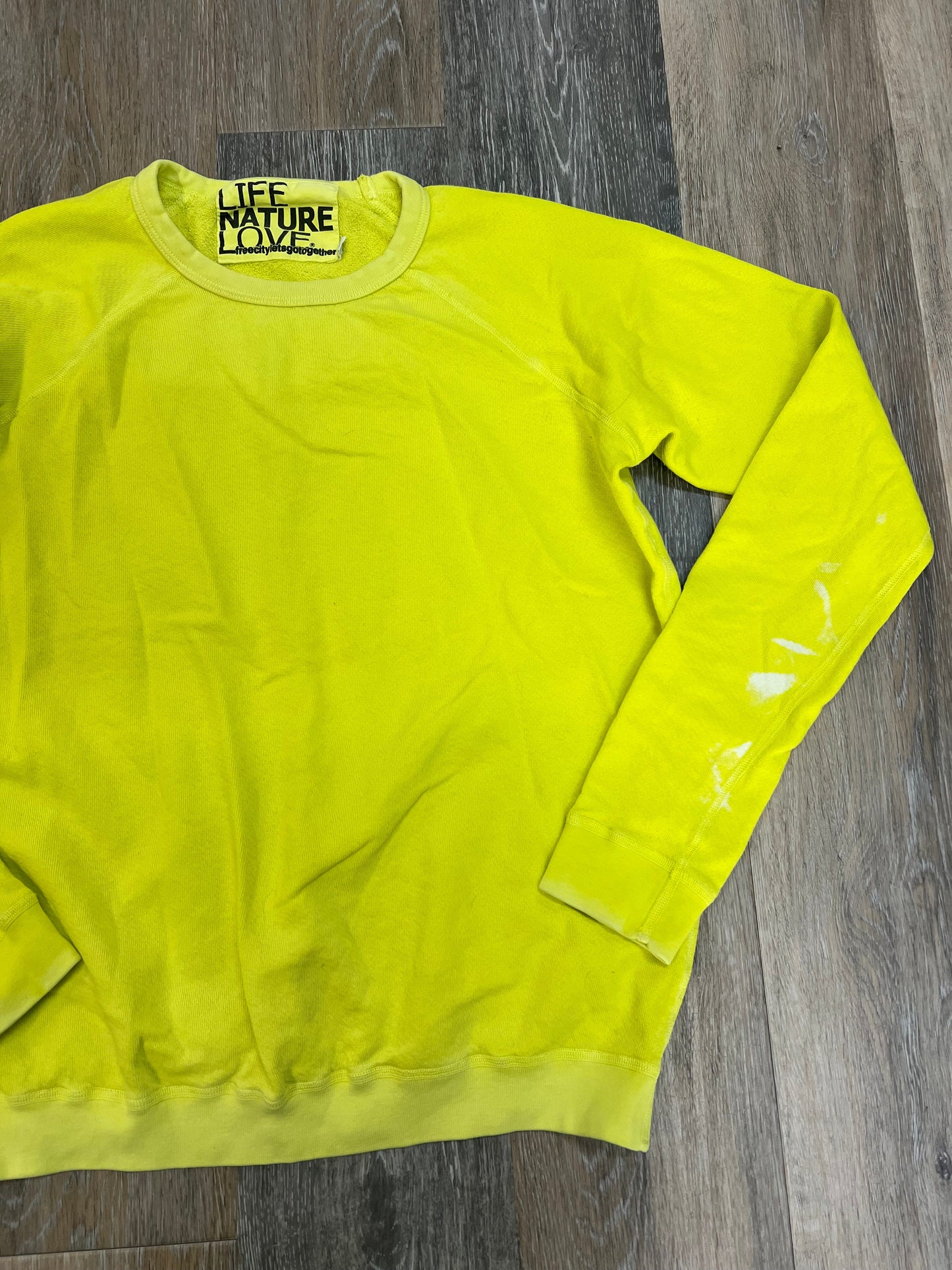 Sweatshirt Crewneck By Freecity In Yellow, Size: S