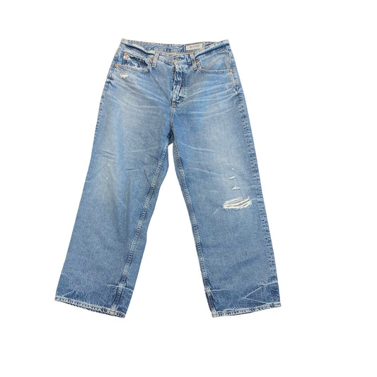 Jeans Wide Leg By Ag Jeans In Blue Denim, Size:12