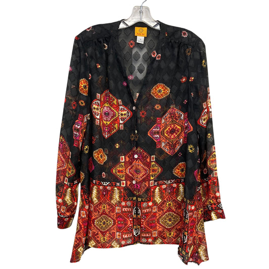 TOP LS by RUBY RD in BLACK & RED, Size:L