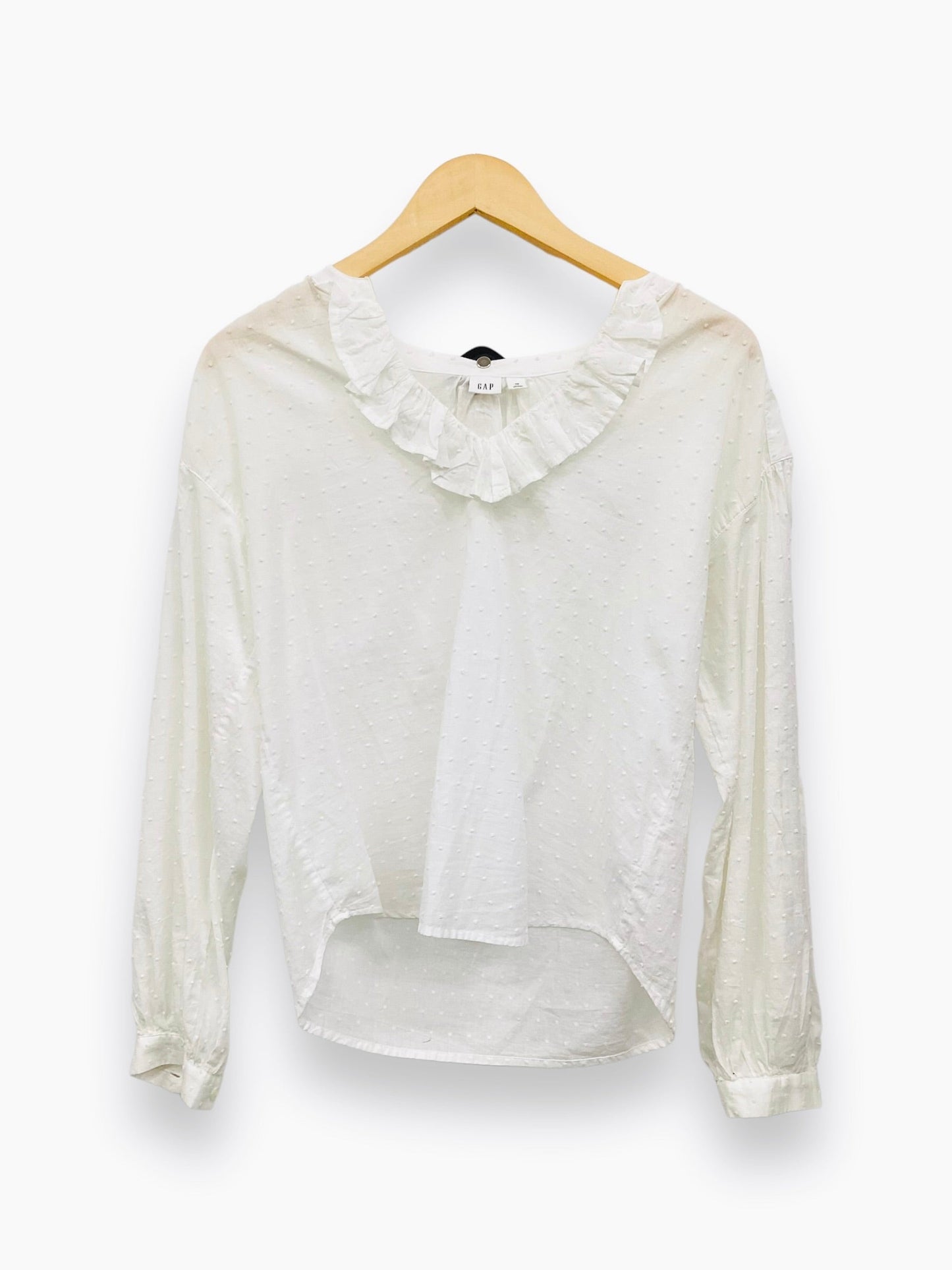 White Top Long Sleeve Gap, Size Xs