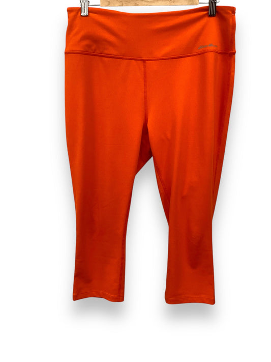 Athletic Capris By Eddie Bauer In Orange, Size: L