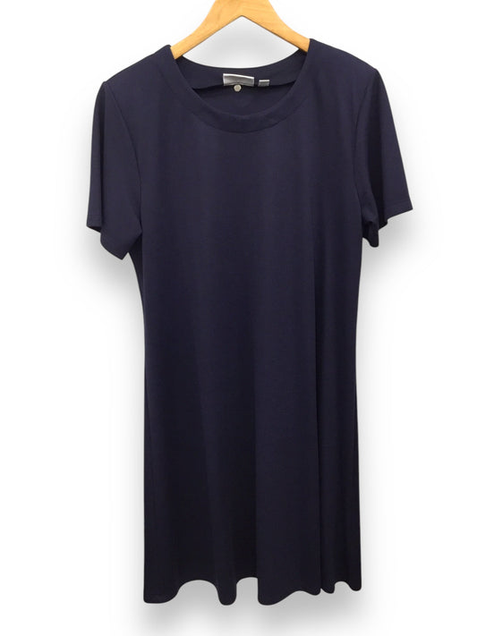 Dress Casual Midi By Susan Graver In Blue, Size: L