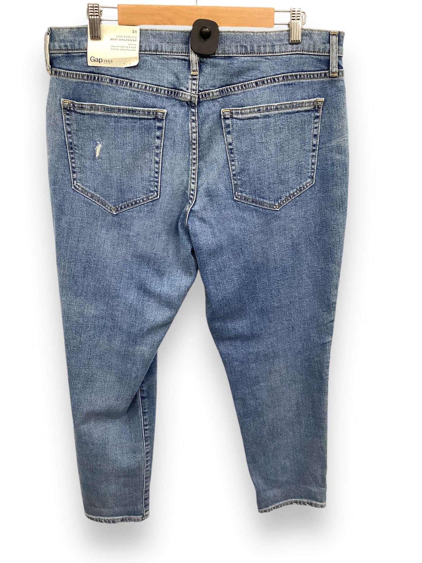 Jeans Cropped By Gap In Blue Denim, Size: 12