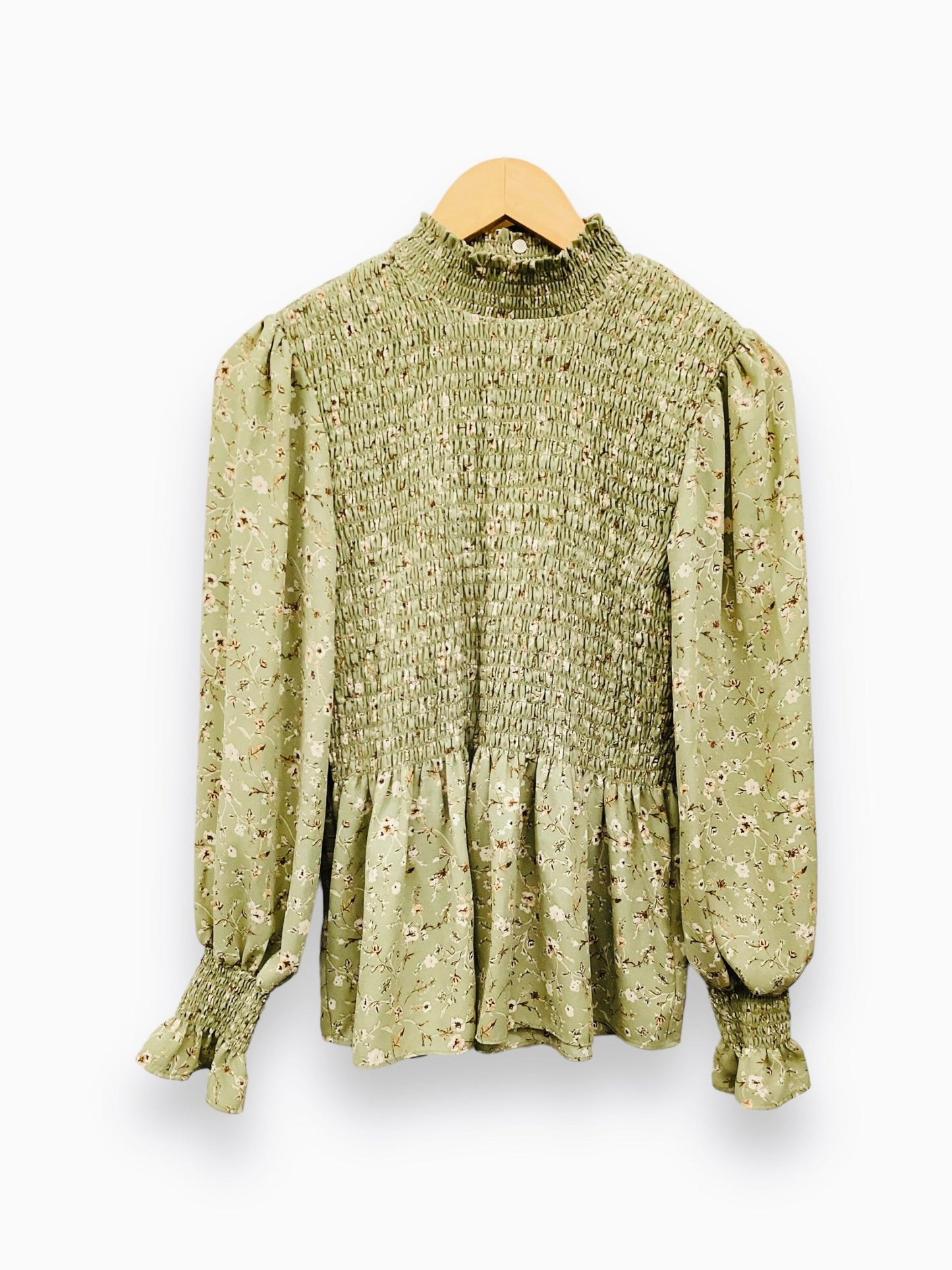 Green Top Long Sleeve Ophelia Roe, Size S