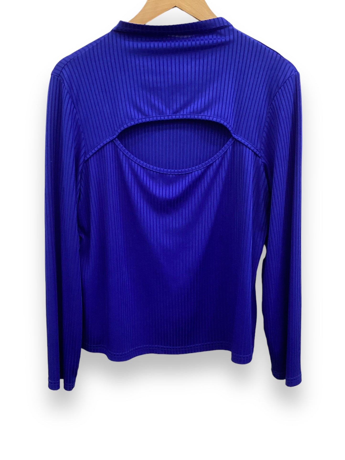 Top Long Sleeve By Shein In Blue, Size: 2x