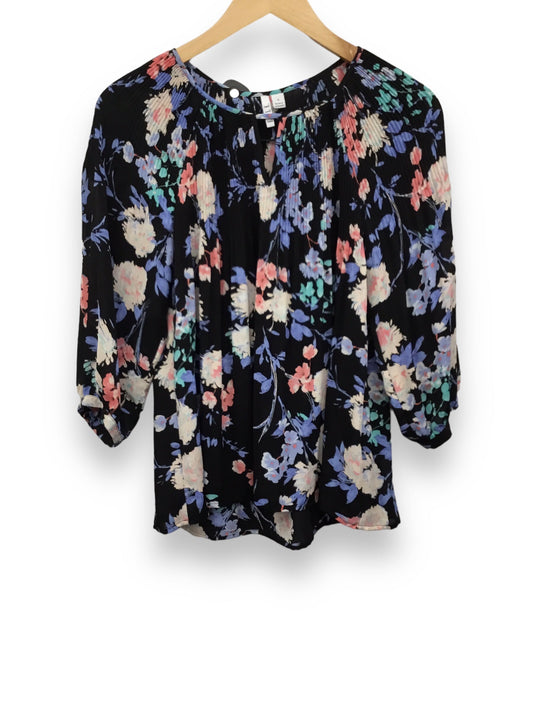 Top Long Sleeve By Elle In Black, Size: S