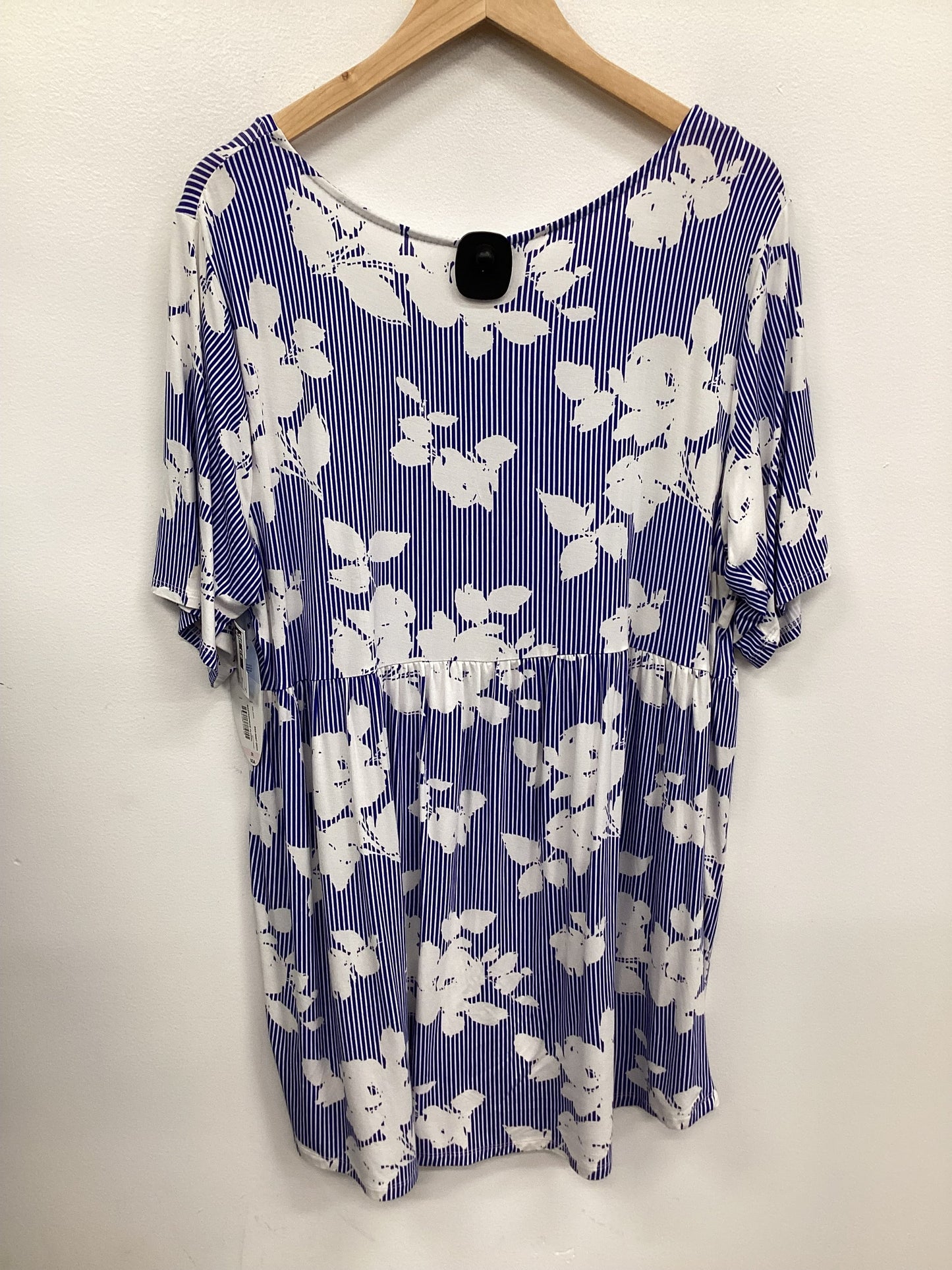 Top Short Sleeve By Boutique + In Blue, Size: 2x