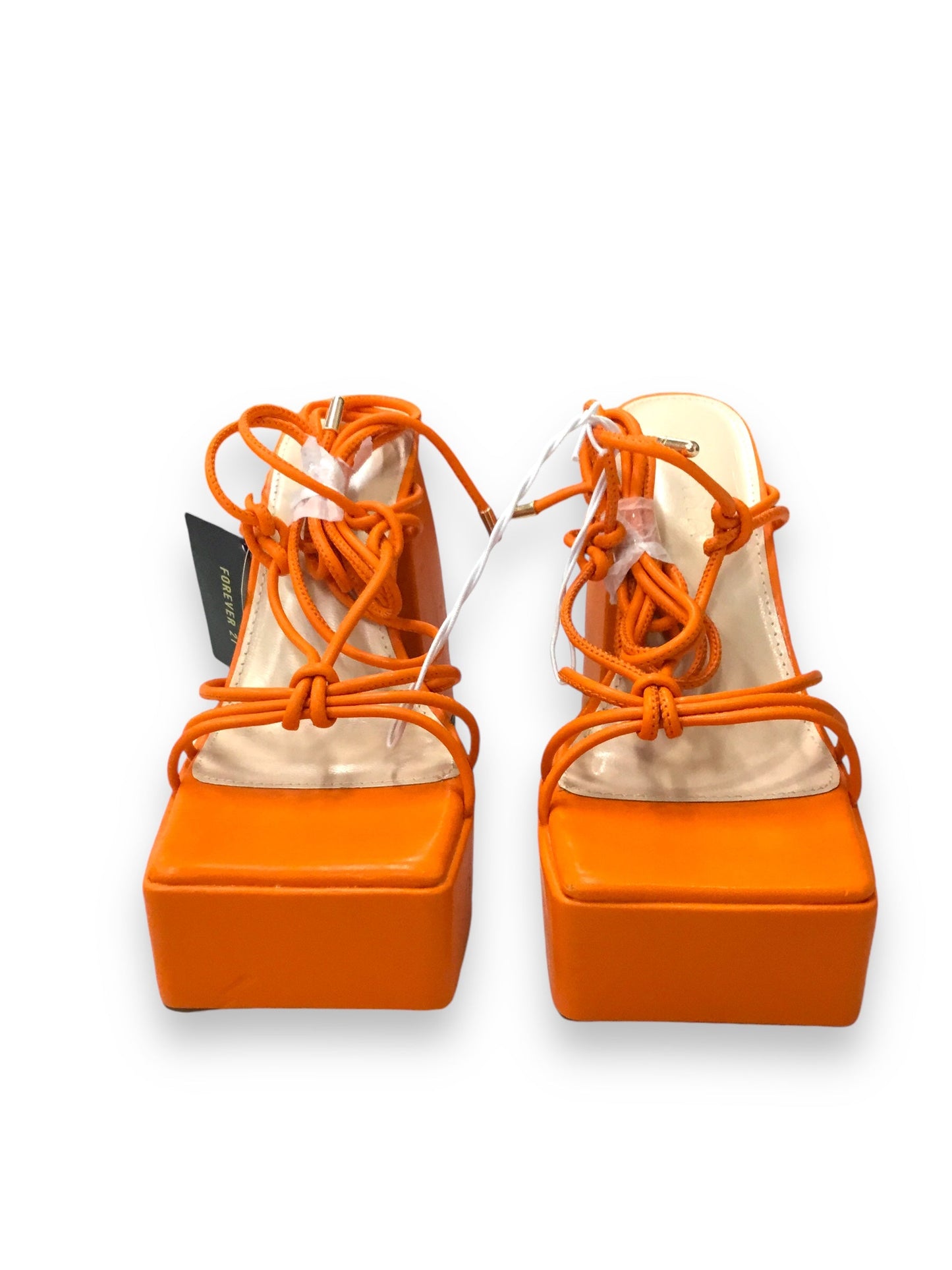 Shoes Heels Block By Liliana In Orange, Size: 6.5