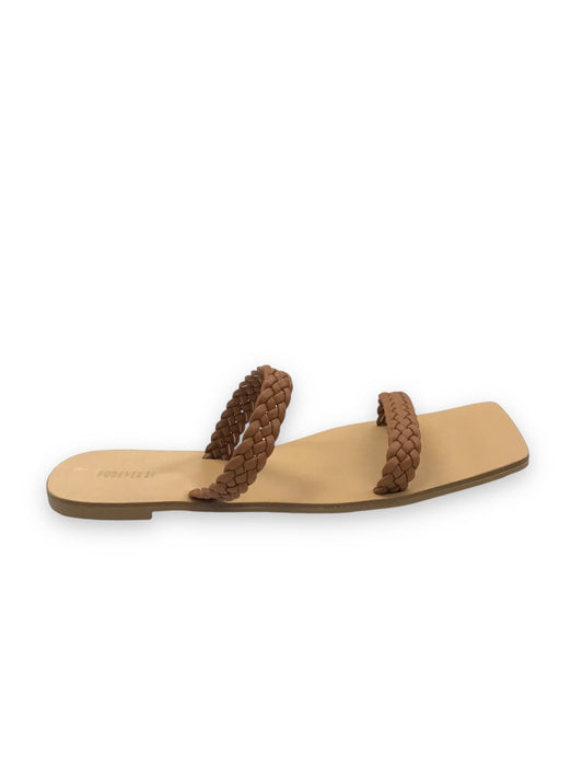 Sandals Flats By Forever 21 In Brown, Size: 7