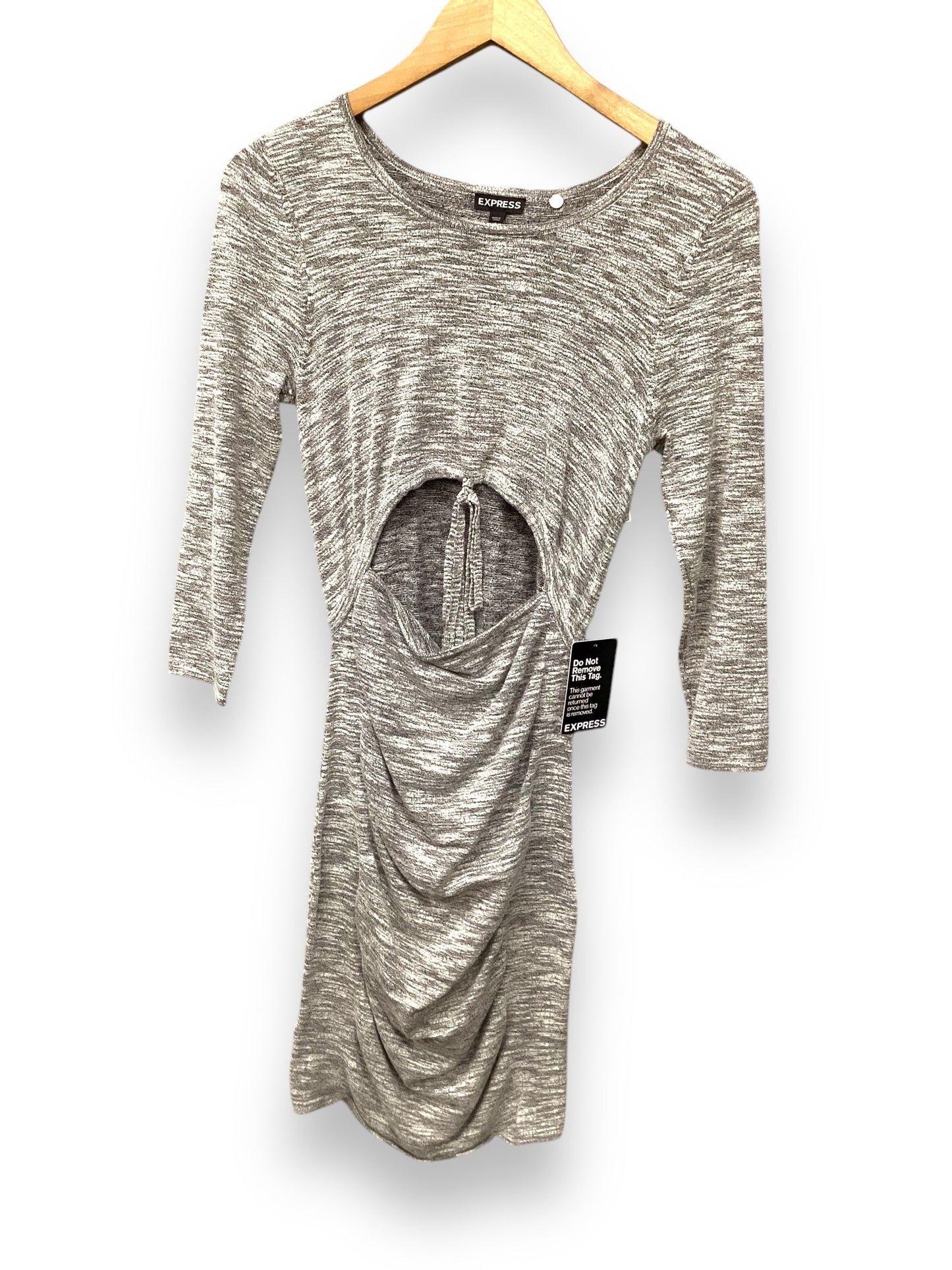 Dress Casual Midi By Express In Grey, Size: S