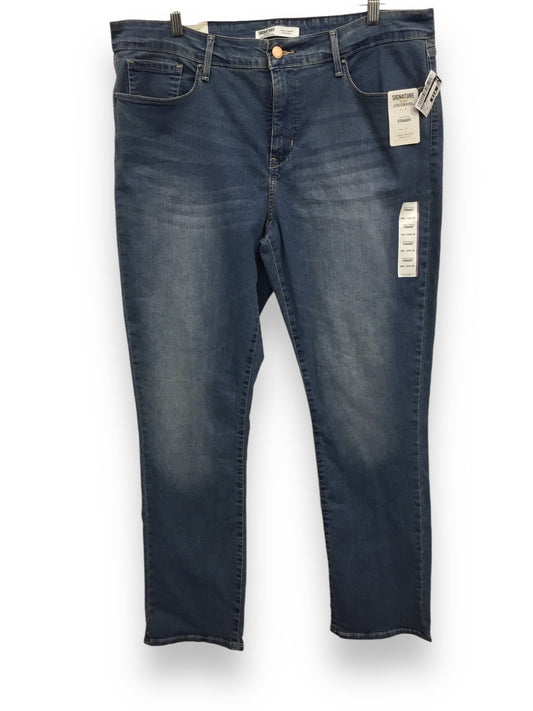 Jeans Straight By Levis In Blue Denim, Size: 18