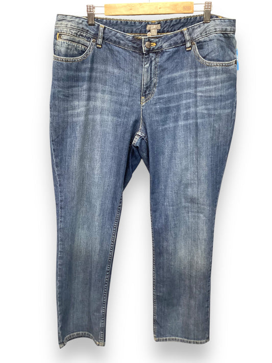 Jeans Straight By J. Jill In Blue Denim, Size: 16