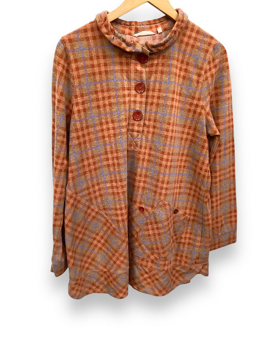 Top Long Sleeve By Soft Surroundings In Plaid Pattern, Size: L