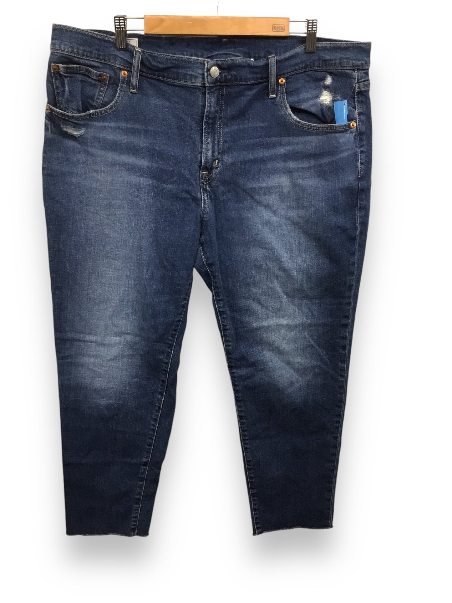 Jeans Straight By Gap In Blue Denim, Size: 18