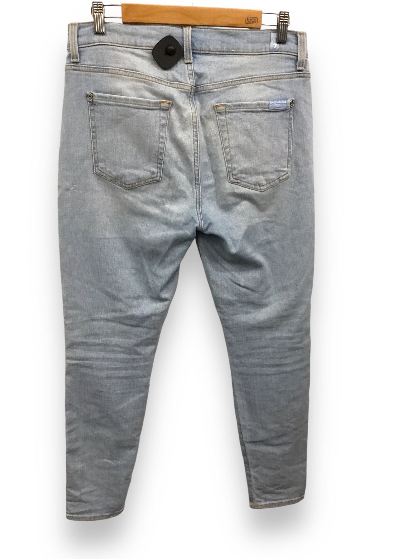 Jeans Skinny By Seven 7 In Blue Denim, Size: 10