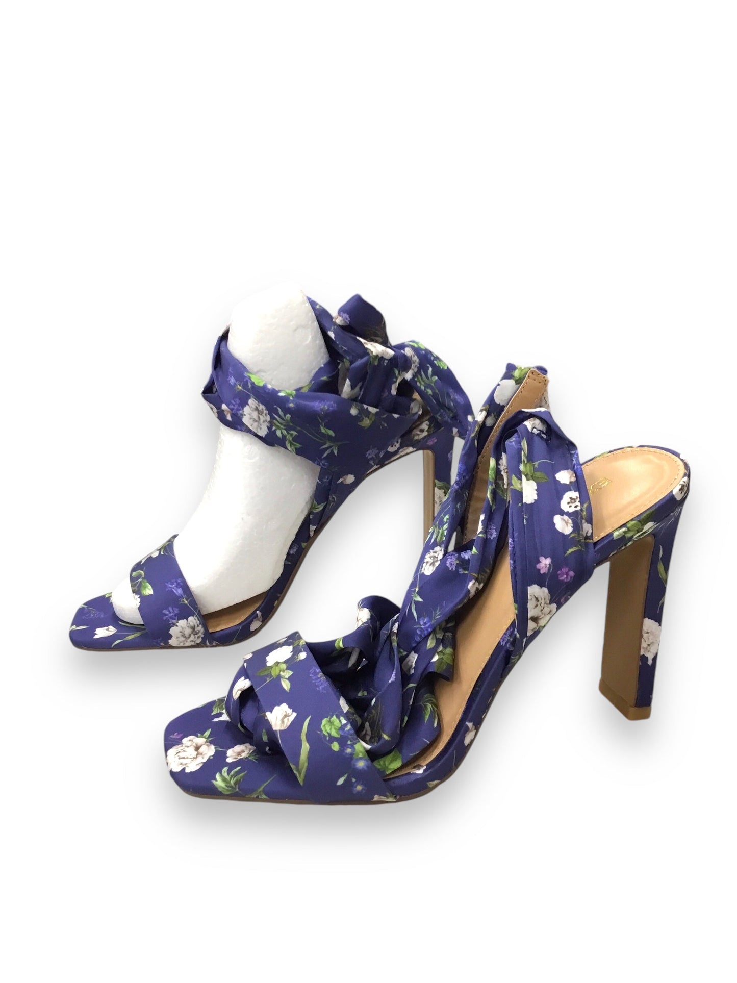 Shoes Heels Block By Express In Floral Print, Size: 7