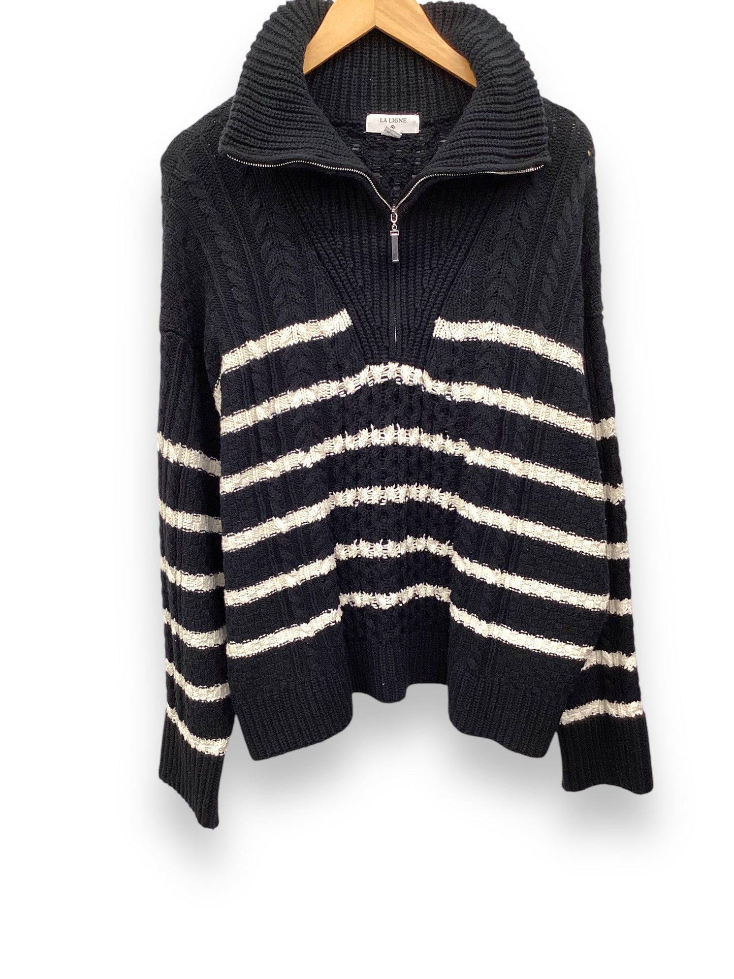 Sweater By Target In Black & White, Size: 2x