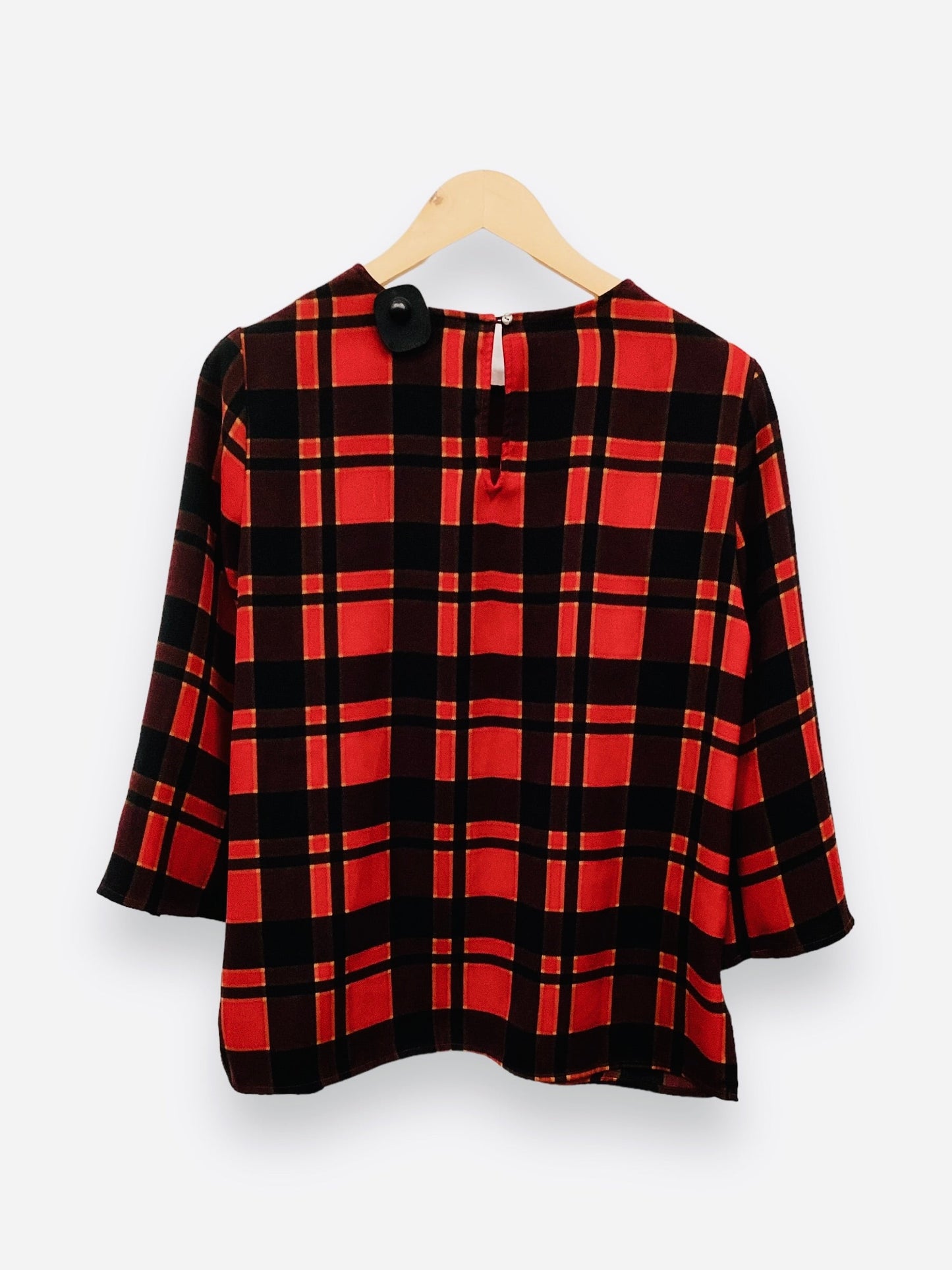 Plaid Pattern Top Long Sleeve Ann Taylor, Size S