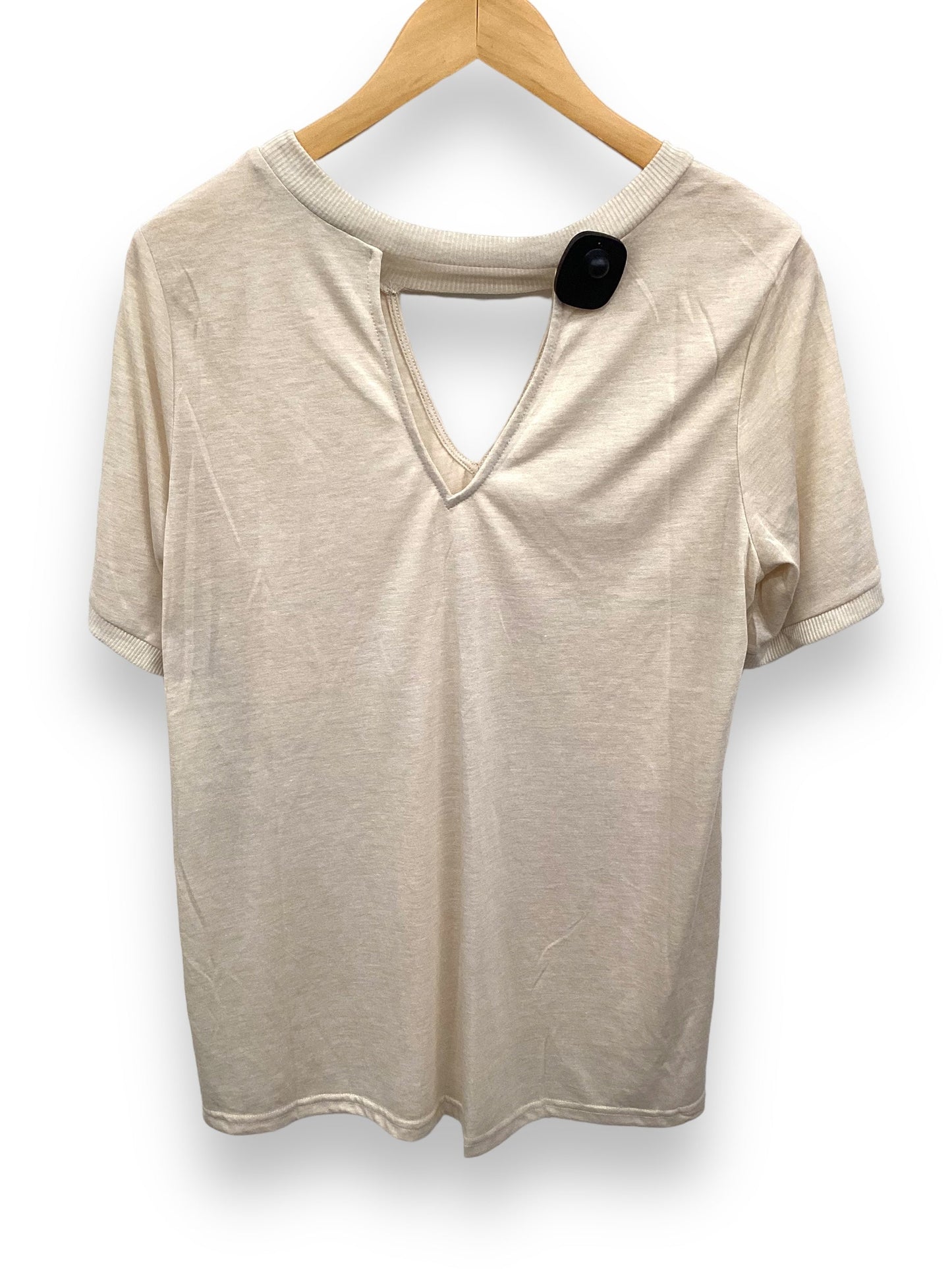 Cream Top Short Sleeve Doe & Rae, Size L