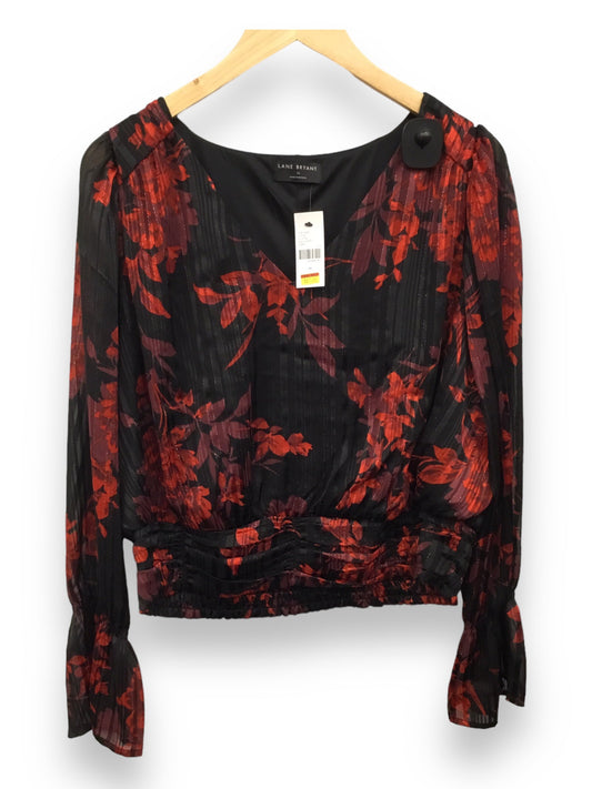 Floral Print Top Long Sleeve Lane Bryant, Size Xl