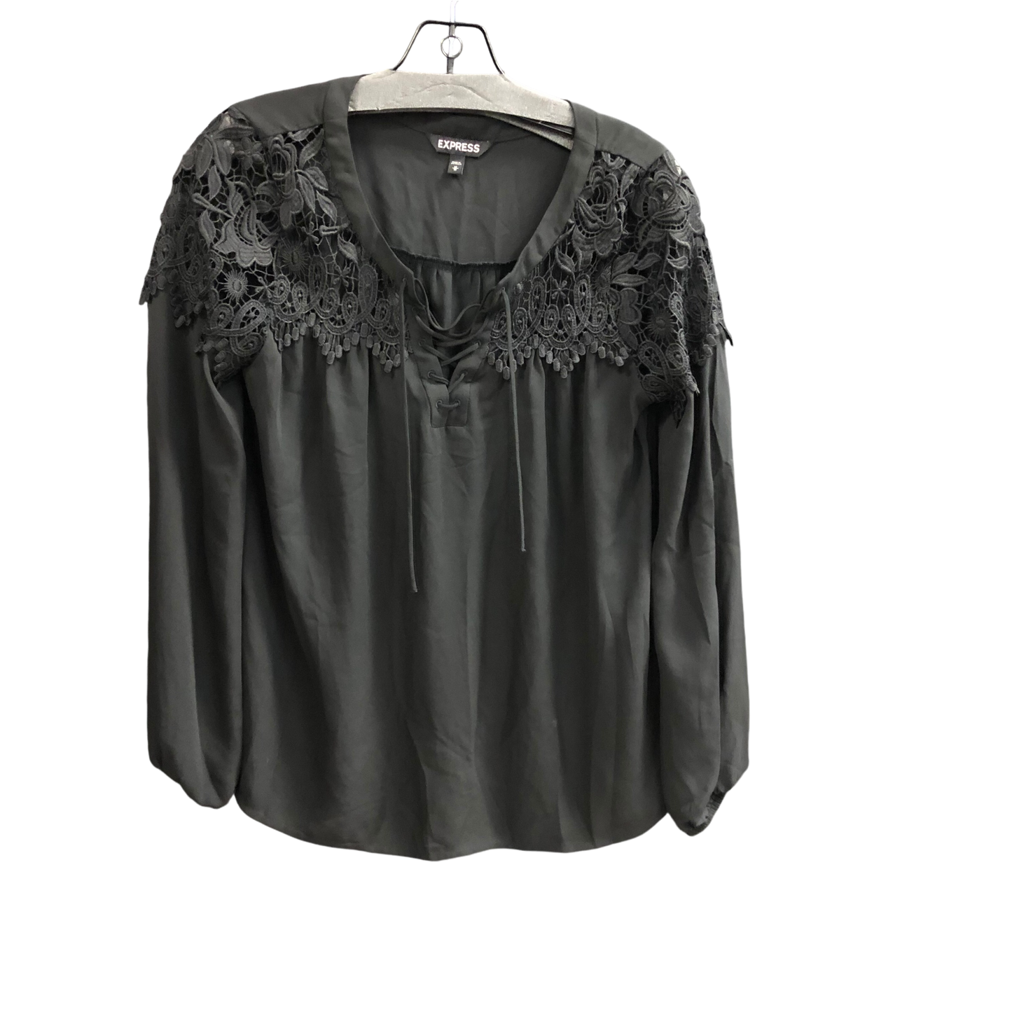 Top Long Sleeve By Express In Black, Size: M