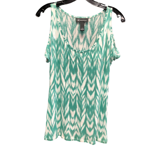 Green White Top Short Sleeve Inc, Size S