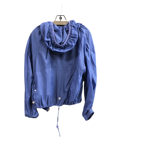 Jacket Windbreaker By Max Studio In Blue, Size: L