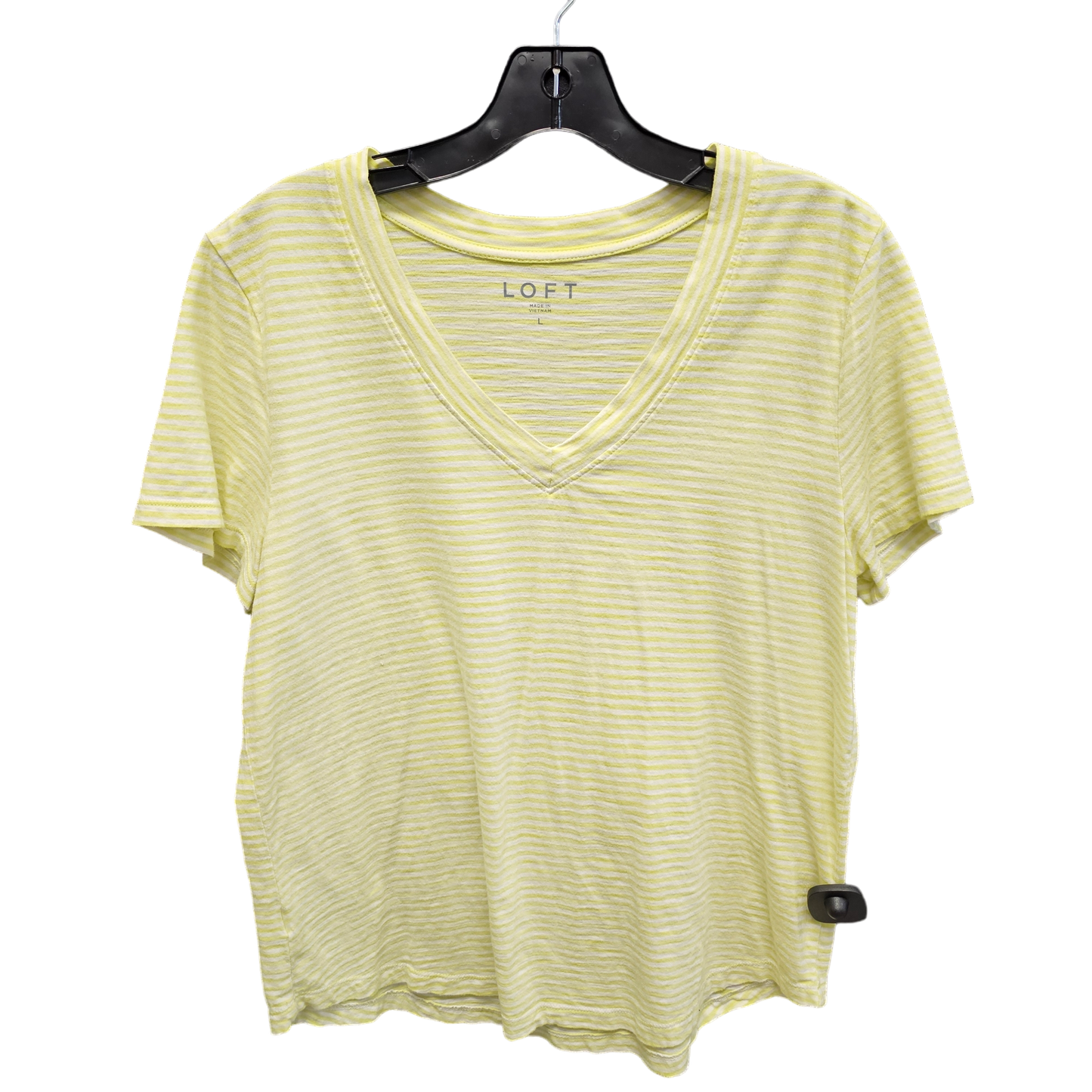 Yellow Top Short Sleeve Loft, Size L