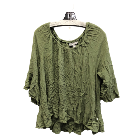 Green Top 3/4 Sleeve Style And Company, Size L