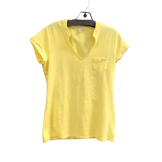 Yellow Top Short Sleeve Guess, Size L