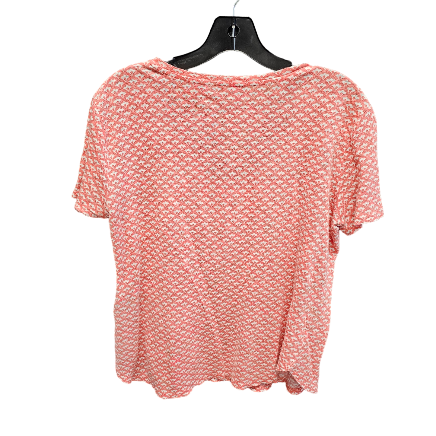 Pink & White Top Short Sleeve Ann Taylor, Size L