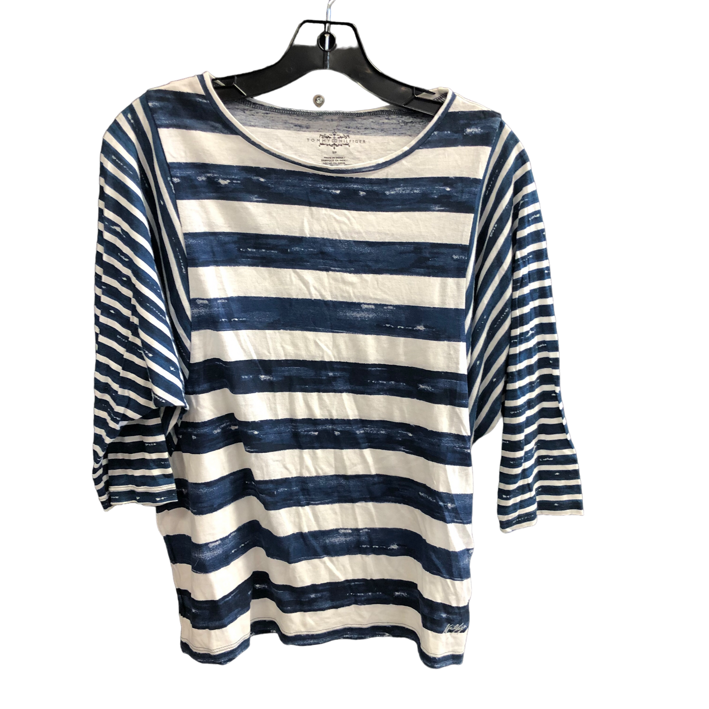 Blue & White Top Long Sleeve Tommy Hilfiger, Size S