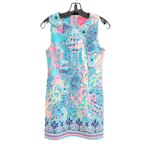 Blue & Pink Dress Designer Lilly Pulitzer, Size 2