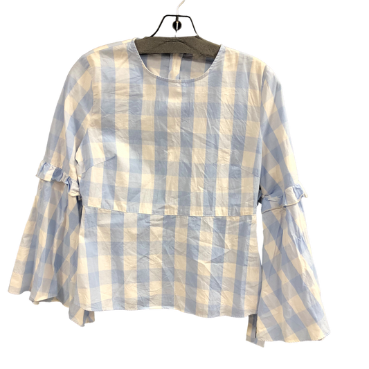 Blue & White Top Long Sleeve Designer Walter Baker, Size S