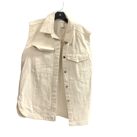 Vest Other By H&m In Cream Denim, Size: M