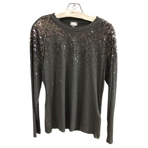 Top Long Sleeve By Inc In Black, Size: L