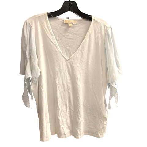 Top Short Sleeve By Michael By Michael Kors In White, Size: Xl