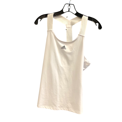 Athletic Tank Top By Adidas In White, Size: L