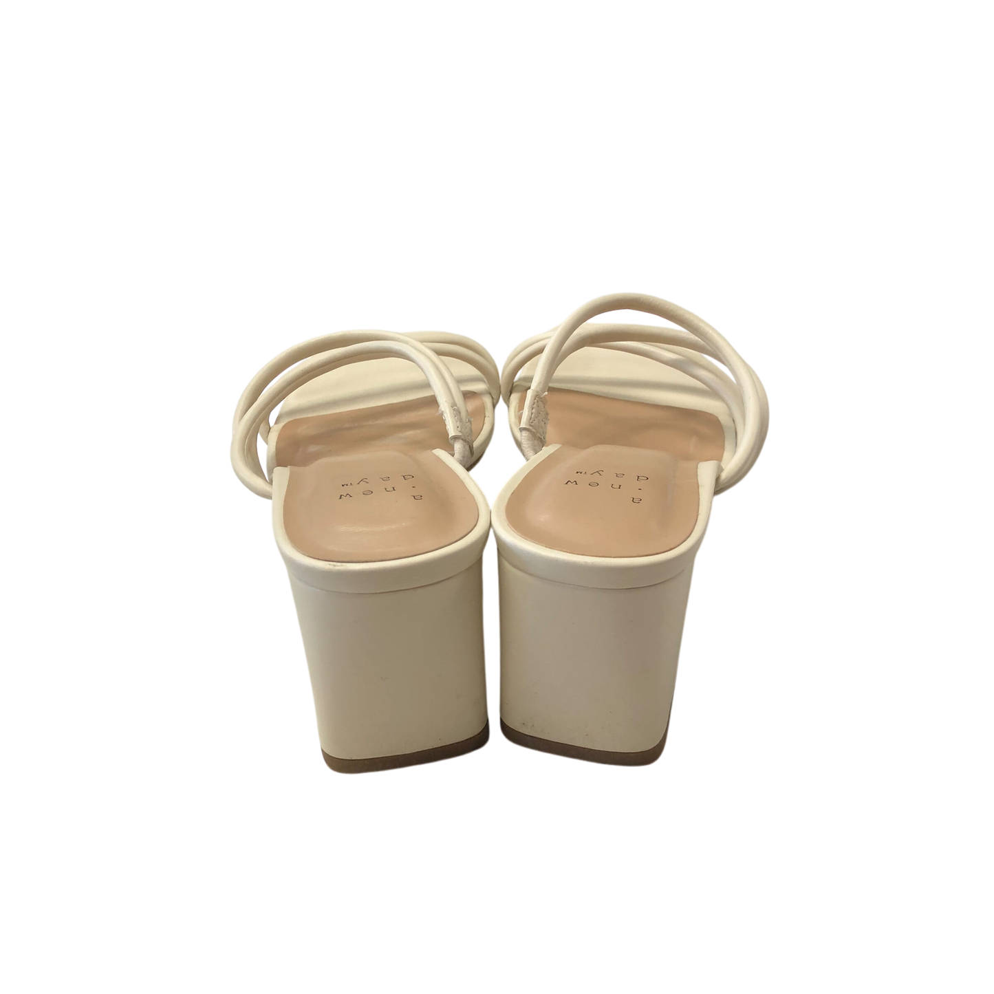 Sandals Heels Block By A New Day In Cream, Size: 8